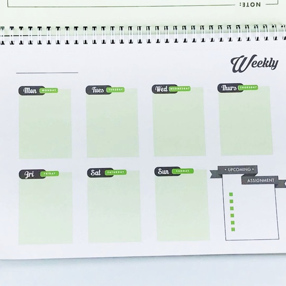 A4 One Semester Study Planner with Pen - Picture 5 of 8